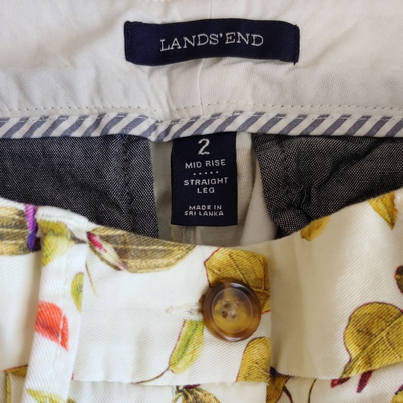 NWOT Floral Mid-Rise, Straight-Leg, Cropped Chinos - Picture 5 of 5